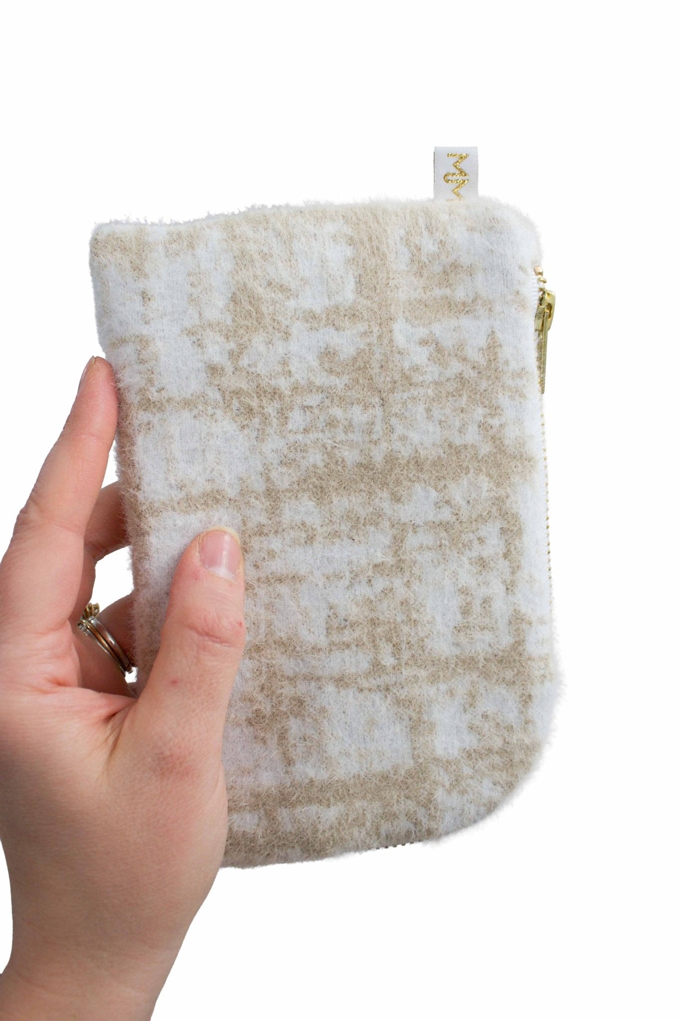 Beige Fuzzy Upcycled Everyday Bag - Modern Makerie