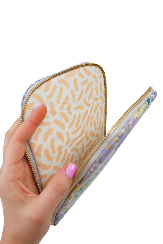 English Rose Blue Canvas 6.8" Device Tablet Sleeve - Modern Makerie