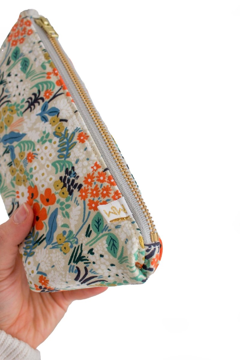 Golden Meadow Canvas Stash Makeup Bag & Travel Pouch - Modern Makerie
