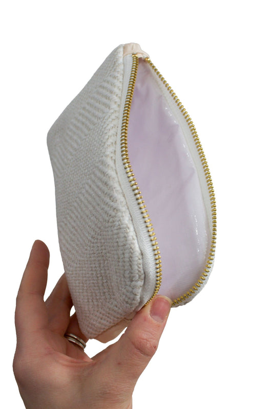 Ivory Herringbone Upcycled Everyday Bag - Modern Makerie