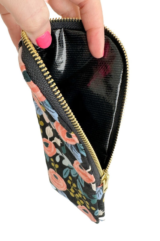 Midnight Garden Slim Makeup Brush Bag - Modern Makerie