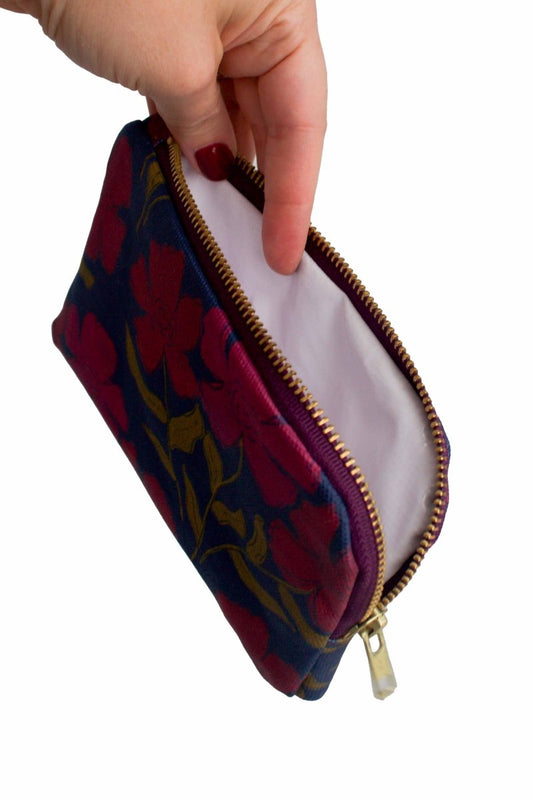 Olive Berry Flora Everyday Travel Pouch - Modern Makerie