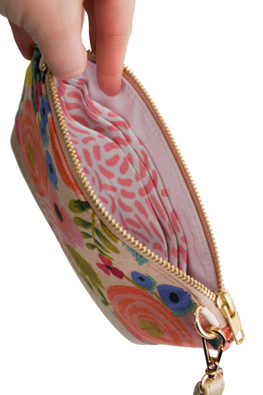 Primrose Garden Vegan Leather Wristlet – Convertible Crossbody Wallet - Modern Makerie