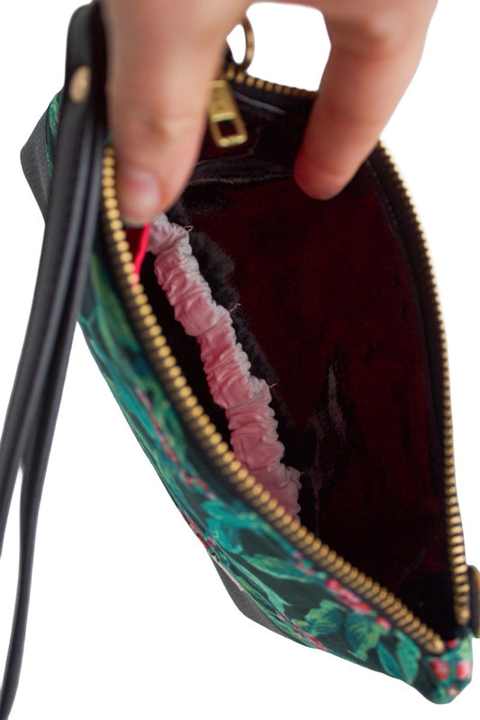 Rainforest Vegan Leather Wristlet – Convertible Crossbody Wallet - Modern Makerie