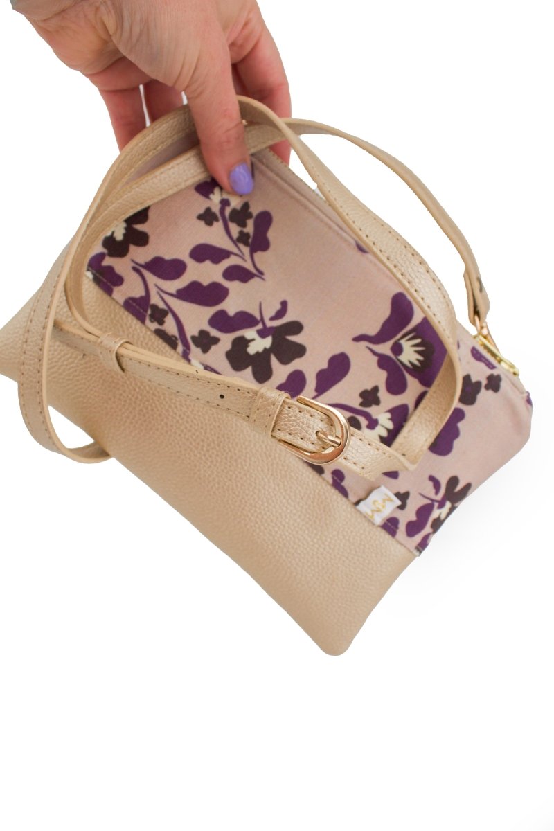 Sunny Meadow in Mulberry Wristlet – Convertible Crossbody Wallet - Modern Makerie