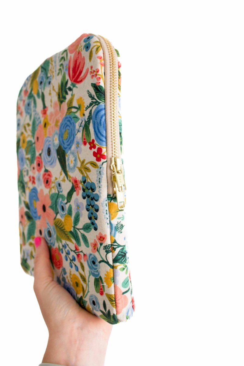 Wildwood Blue Canvas 12.9" Tablet Sleeve - Modern Makerie