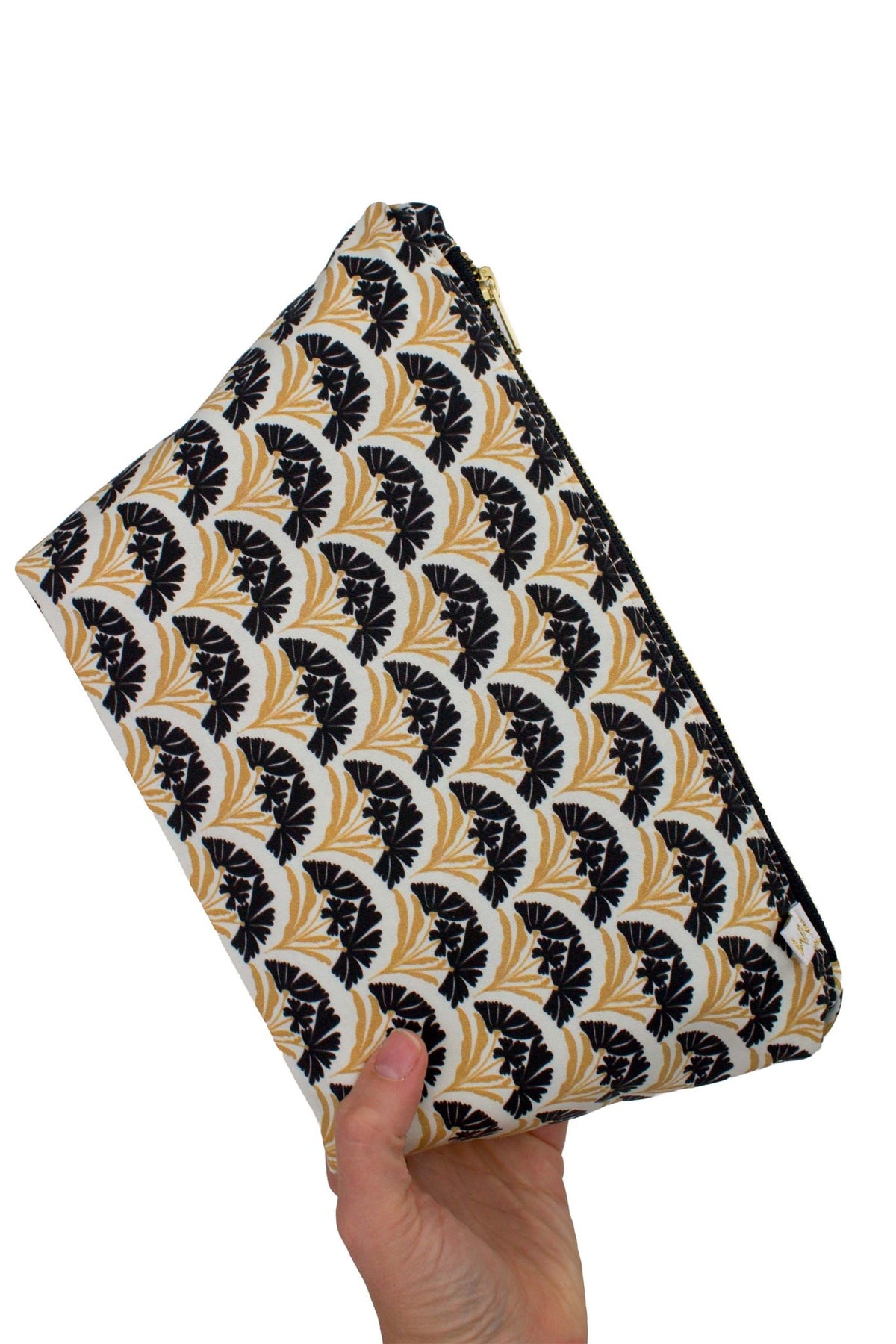 Art Deco Bloom Scallop Classic Maxx Cosmetic Bag - Modern Makerie