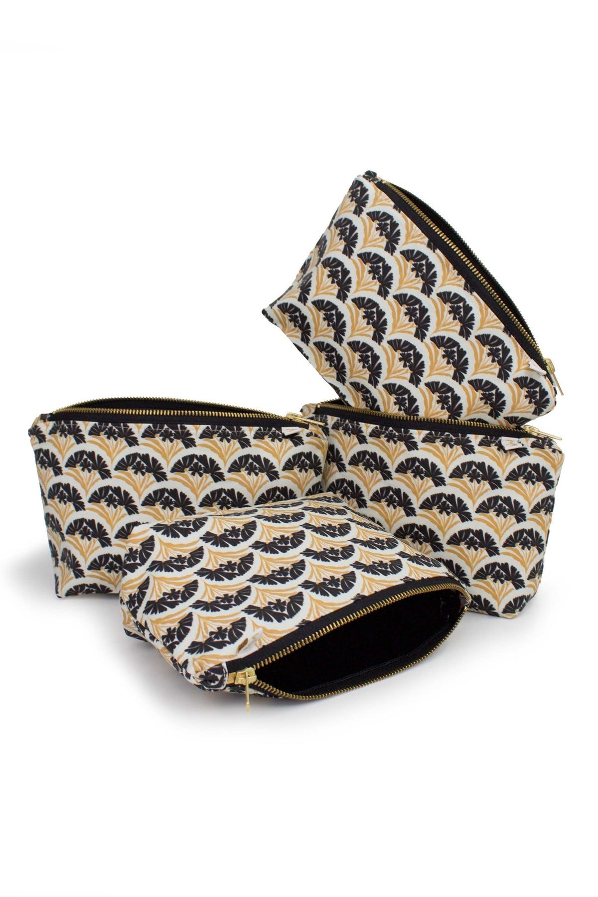 Art Deco Bloom Scallop Classic Mini Maxx Makeup & Toiletry Bag - Modern Makerie