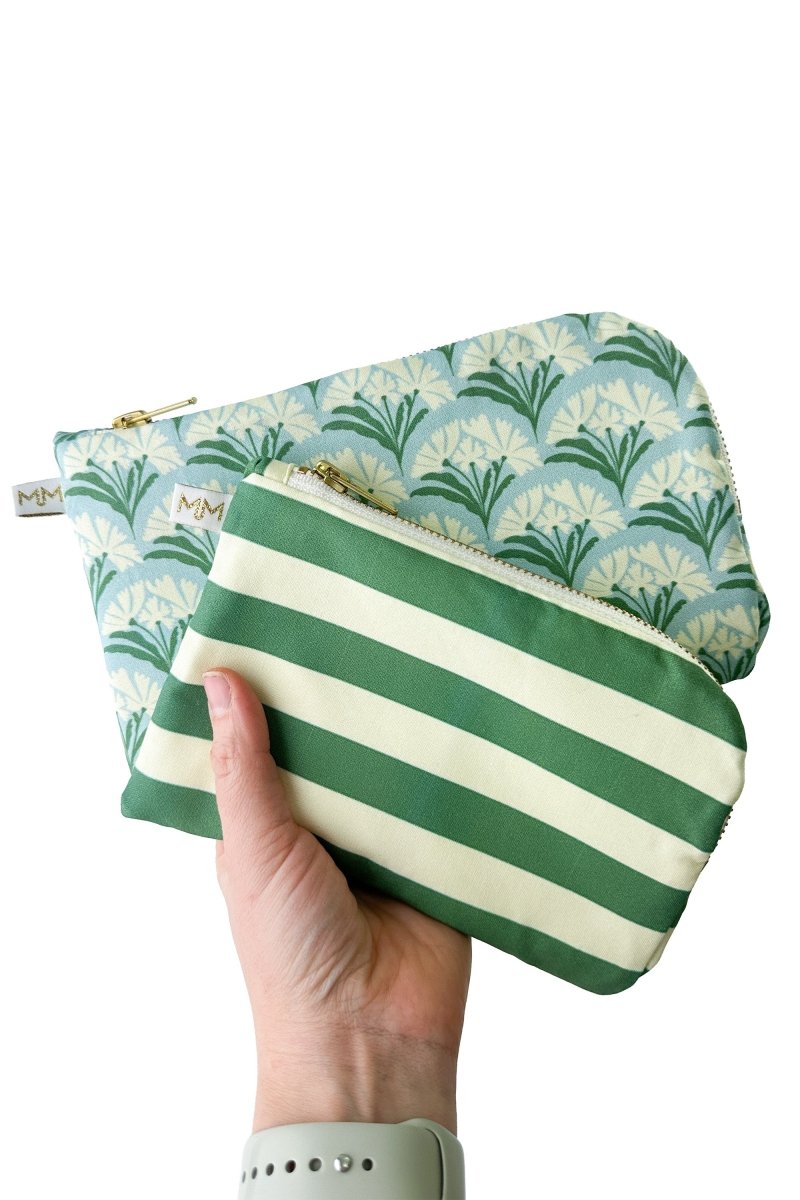 Art Deco Bloom Scallop Duo Pouch Set - Modern Makerie