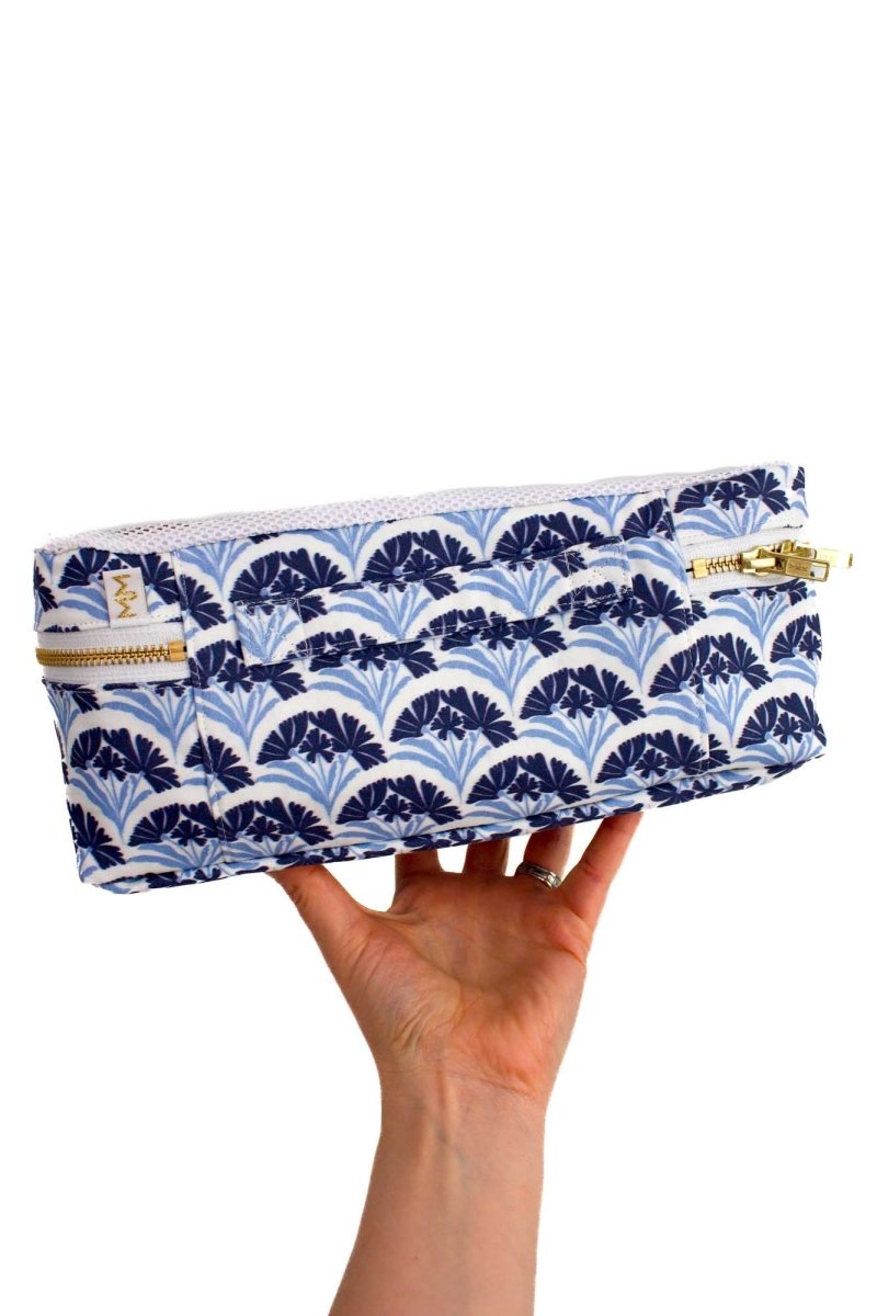 Art Deco Bloom Scallop Nocturne 3 Piece Luggage Cube Set - Modern Makerie