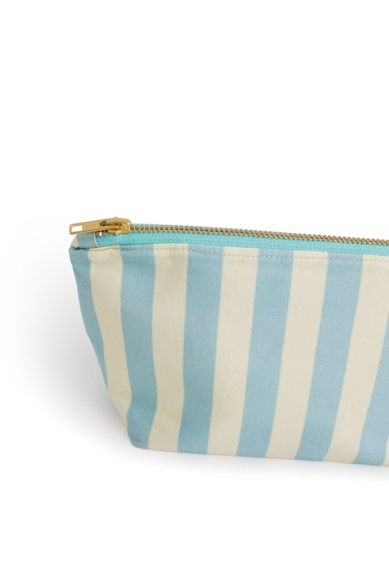 Art Deco Cabana Stripe Mini Maxx Makeup & Toiletry Bag - Modern Makerie