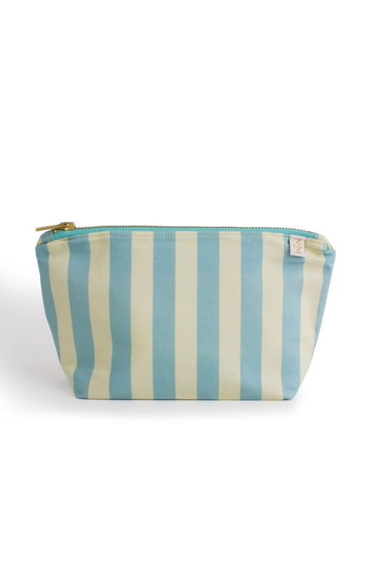 Art Deco Cabana Stripe Mini Maxx Makeup & Toiletry Bag - Modern Makerie