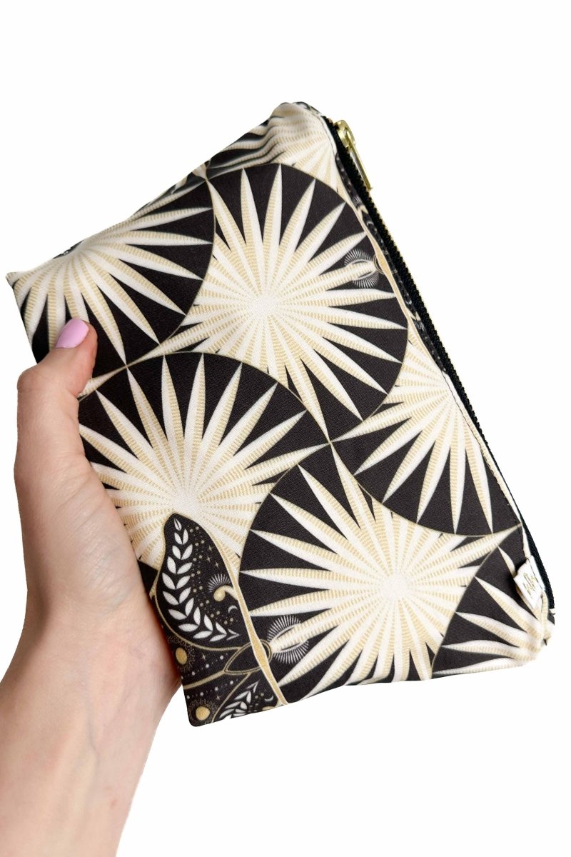 Art Deco Moth Mini Maxx Cosmetic Bag - Modern Makerie