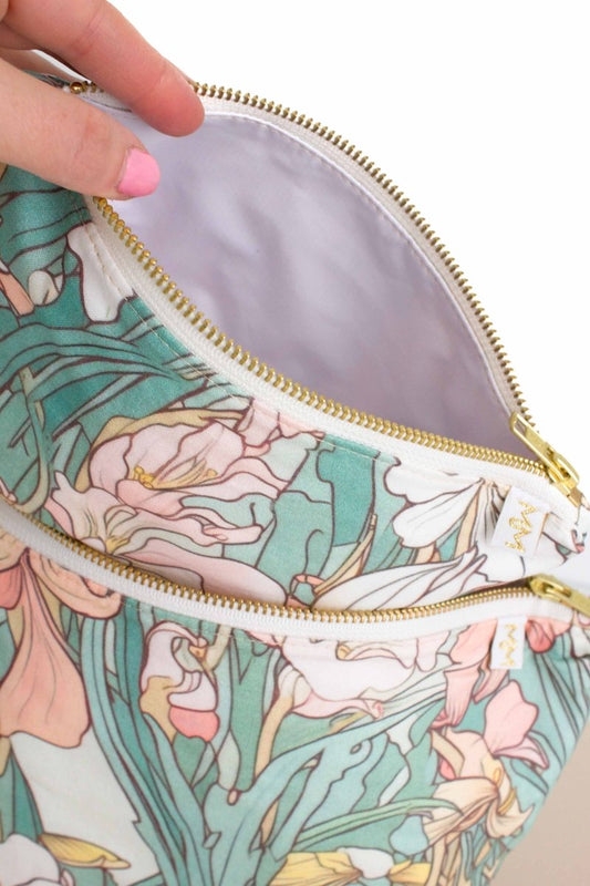 Art Nouveau Floral 2 Piece Cosmetic Bag Bundle - Modern Makerie