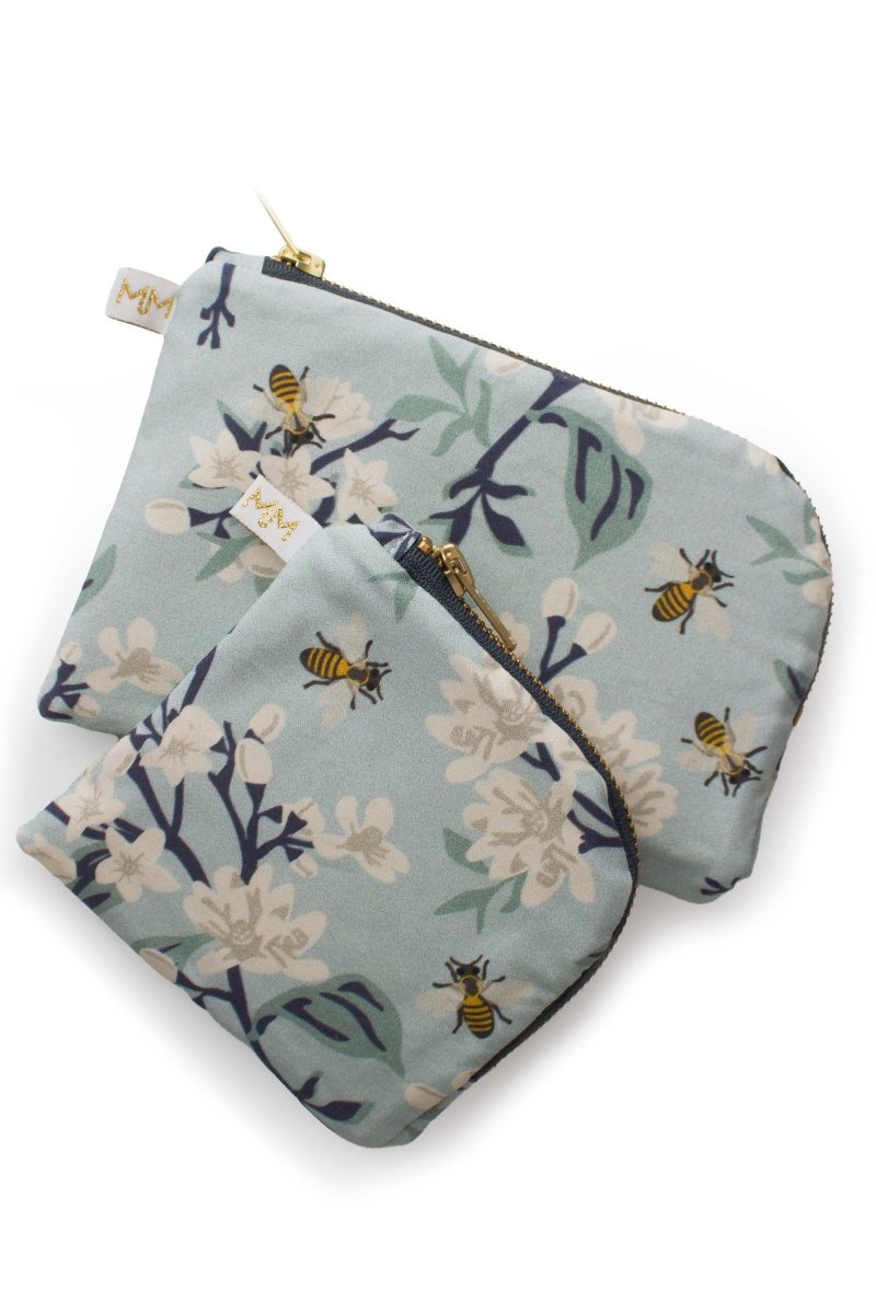 Bee Floral Purse Essentials Bundle – Mini + Everyday Pouch Set - Modern Makerie