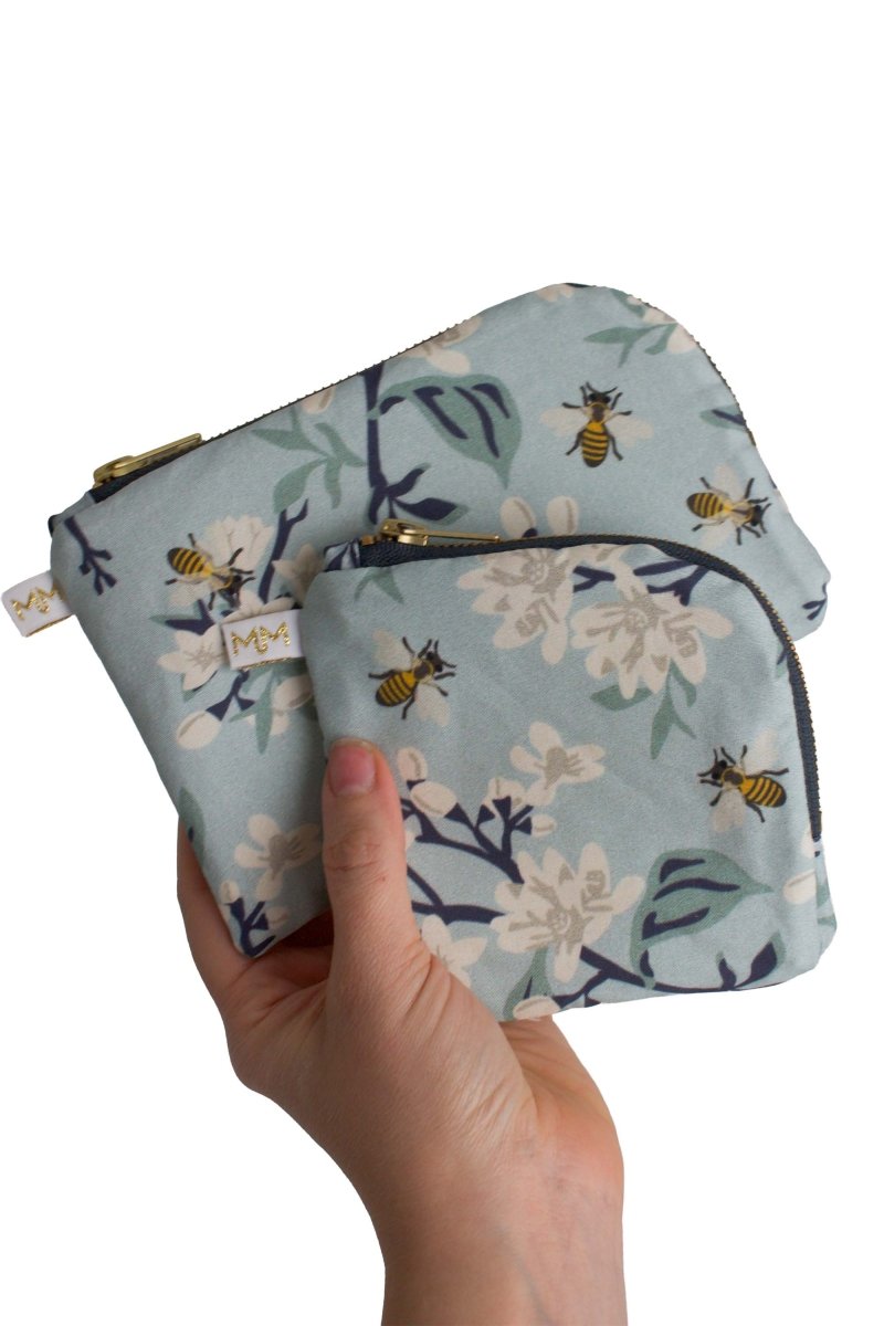 Bee Floral Purse Essentials Bundle – Mini + Everyday Pouch Set - Modern Makerie