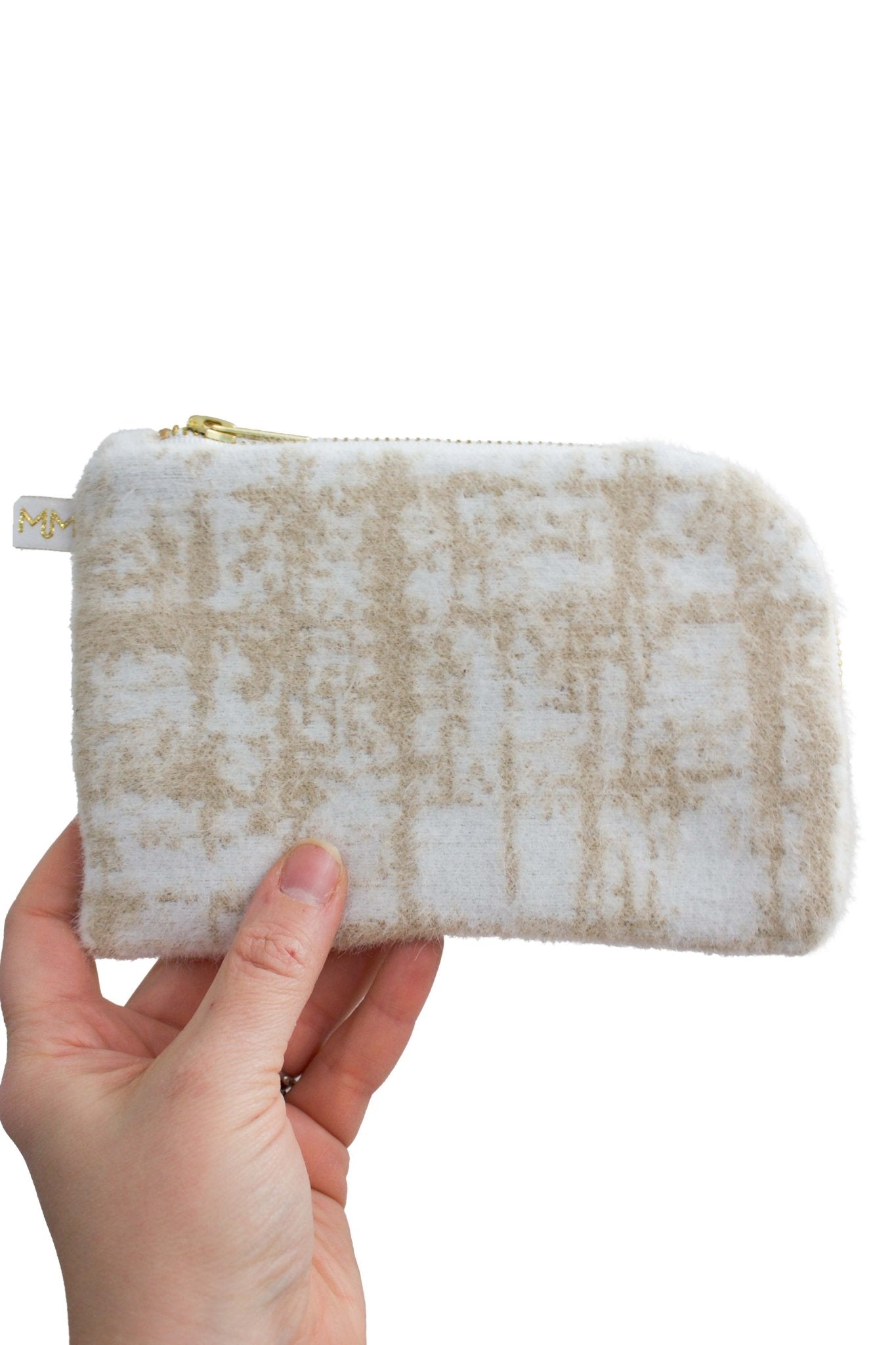 Beige Fuzzy Upcycled Everyday Bag - Modern Makerie