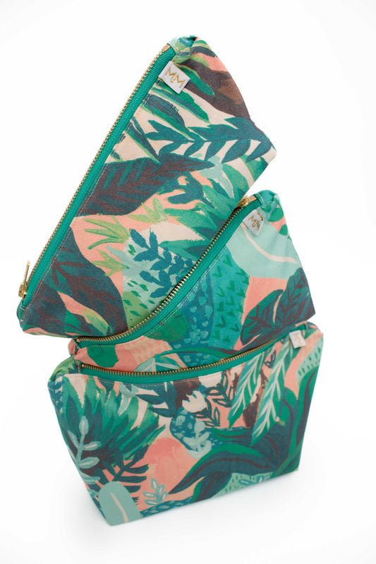 Belize Canvas 3pc Toiletry Bag Set - Modern Makerie