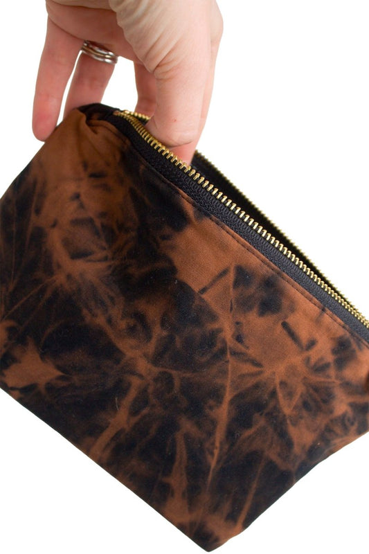 Black Acid Wash Mini Maxx Makeup & Toiletry Bag - Modern Makerie