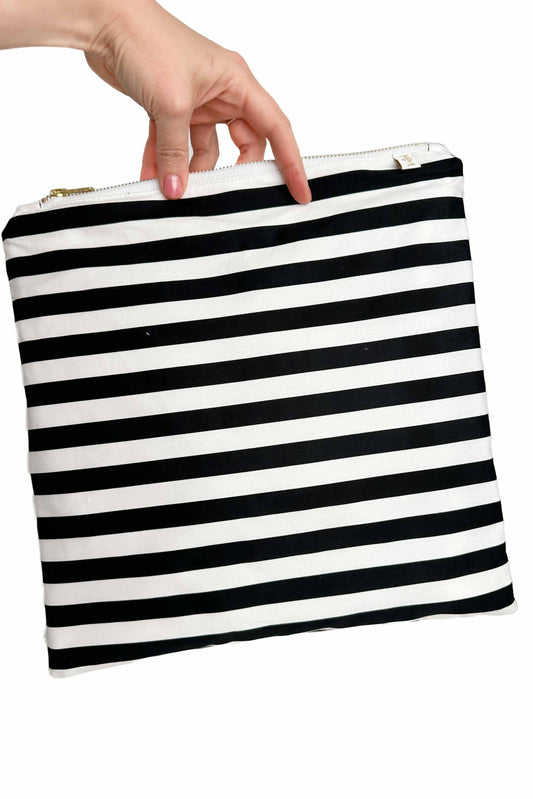 Black Stripe Large Wet Bag READY TO SHIP - Modern Makerie
