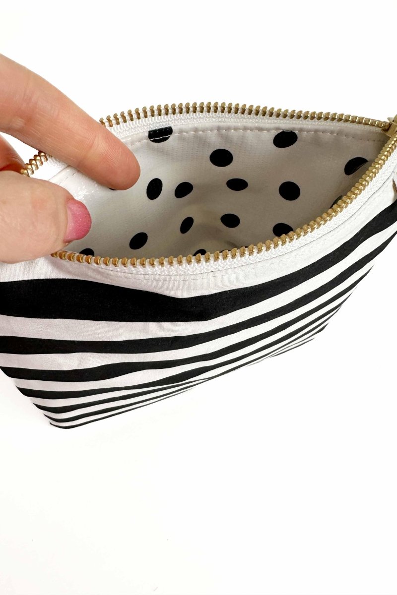 Black Stripe Small Wet Bag - Modern Makerie