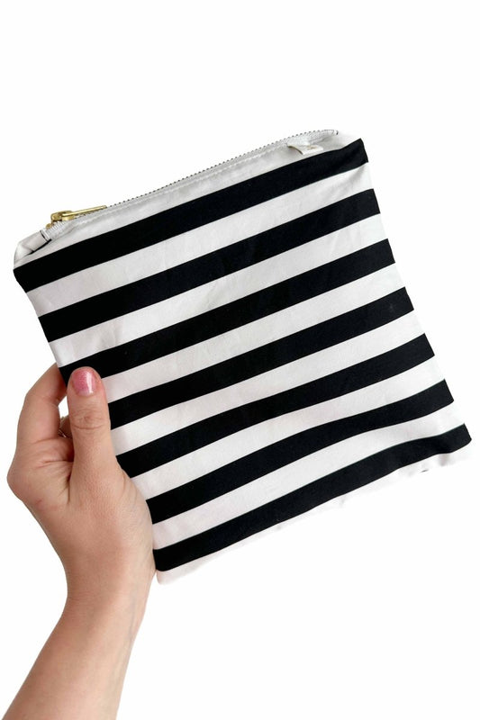 Black Stripe Small Wet Bag - Modern Makerie
