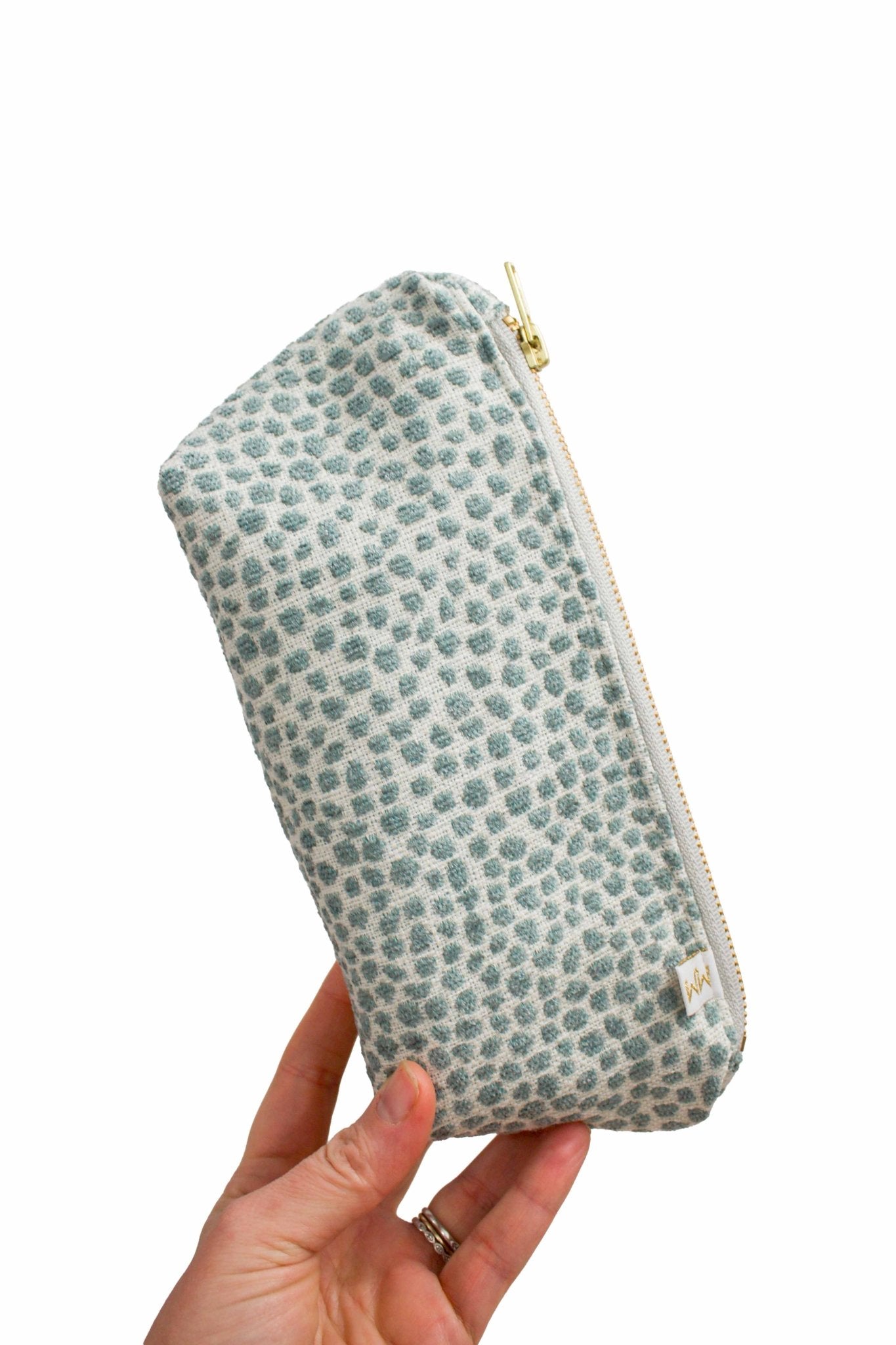 Blue Dotty Upcycled Stash Bag - Modern Makerie