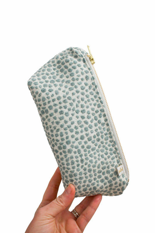 Blue Dotty Upcycled Stash Bag - Modern Makerie