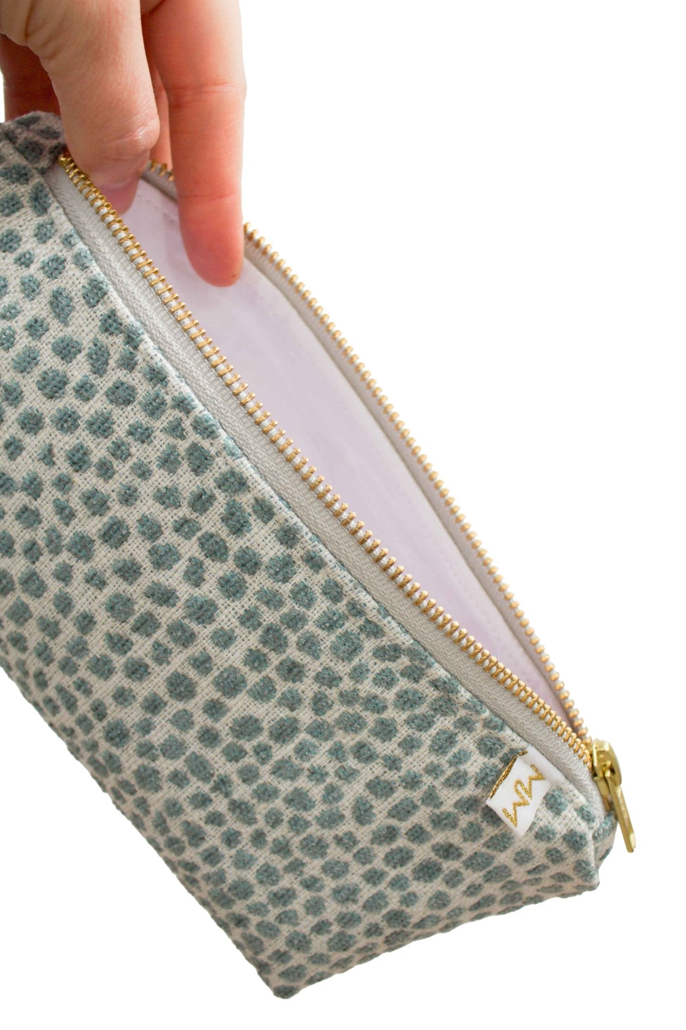 Blue Dotty Upcycled Stash Bag - Modern Makerie