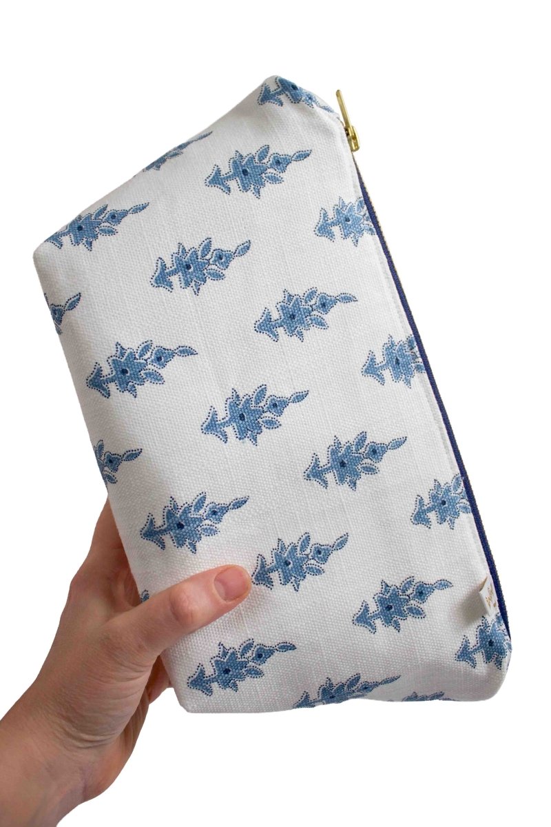 Blue Heirloom Mini Maxx & Maxx Toiletry & Makeup Bags - Modern Makerie