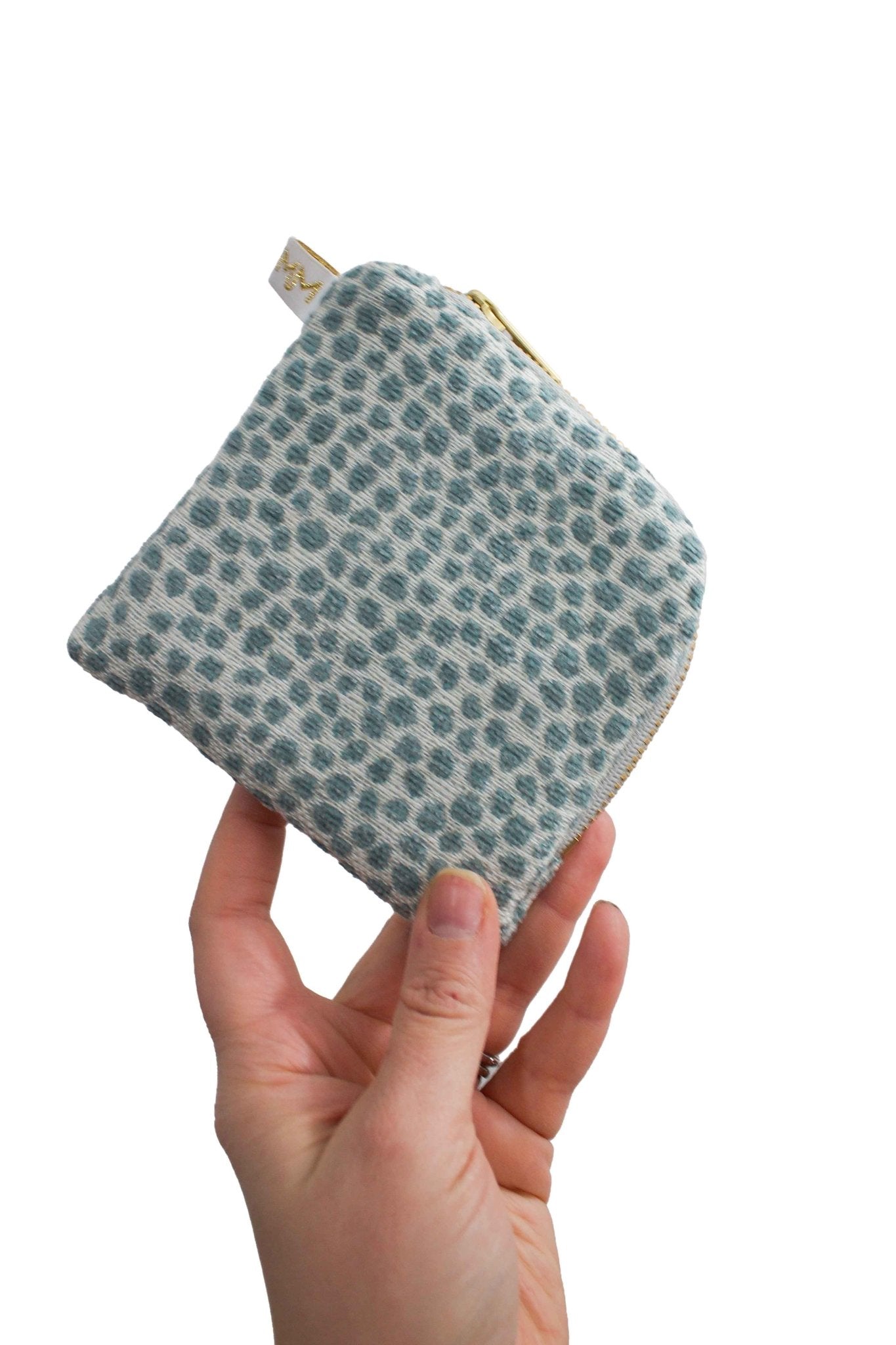 Blue Woven Dot Mini Travel Pouch - Modern Makerie