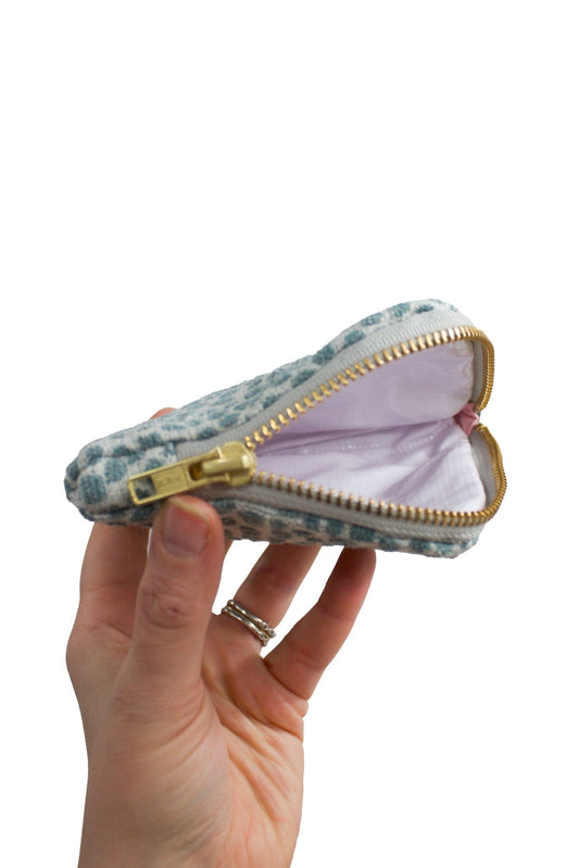 Blue Woven Dot Mini Travel Pouch - Modern Makerie