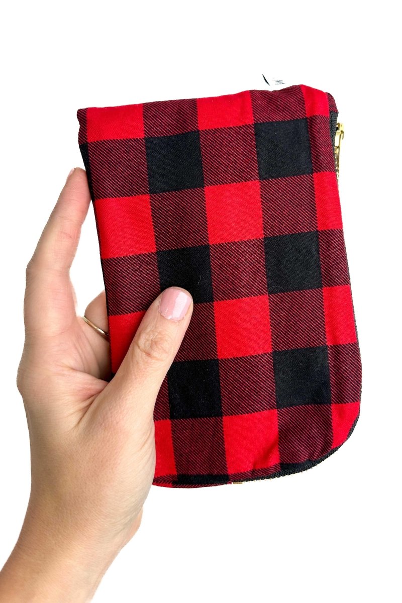 Buffalo Plaid Everyday Travel Pouch with Compartments - Modern Makerie