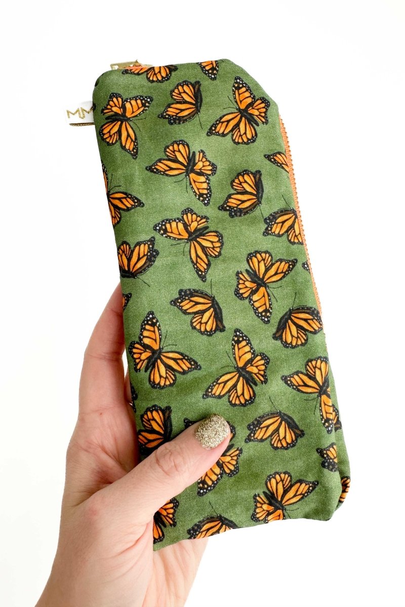 Butterfly Slim Makeup Brush Bag - Modern Makerie