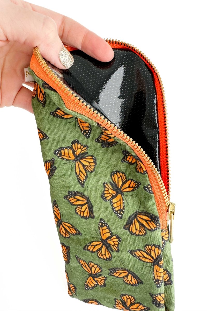 Butterfly Slim Makeup Brush Bag - Modern Makerie