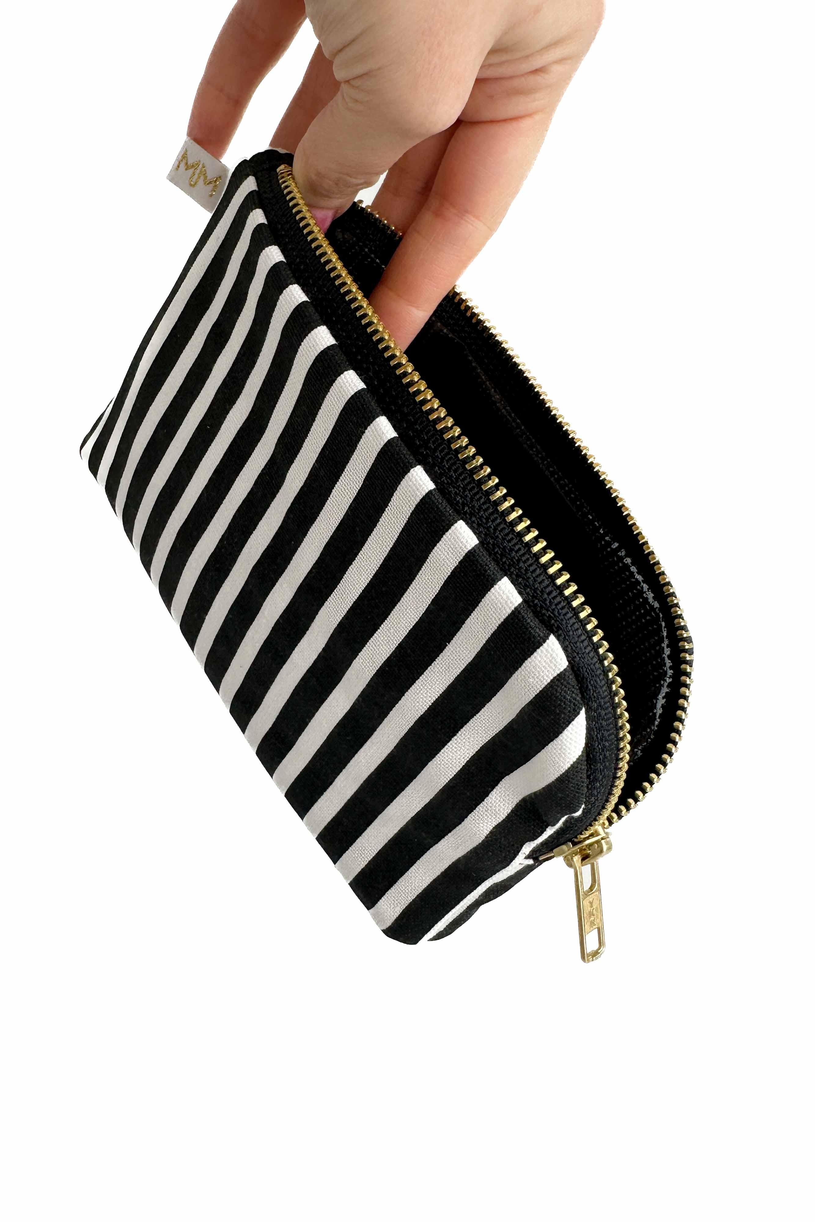Canvas Stripe Vertical Everyday Travel Bag READY TO SHIP - Modern Makerie