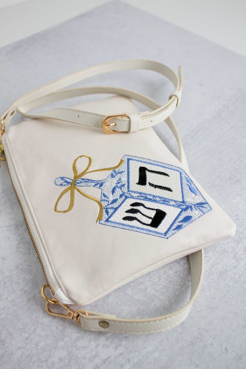 Chinoiserie Dreidel Convertible Crossbody Wristlet+ with Compartments - Modern Makerie