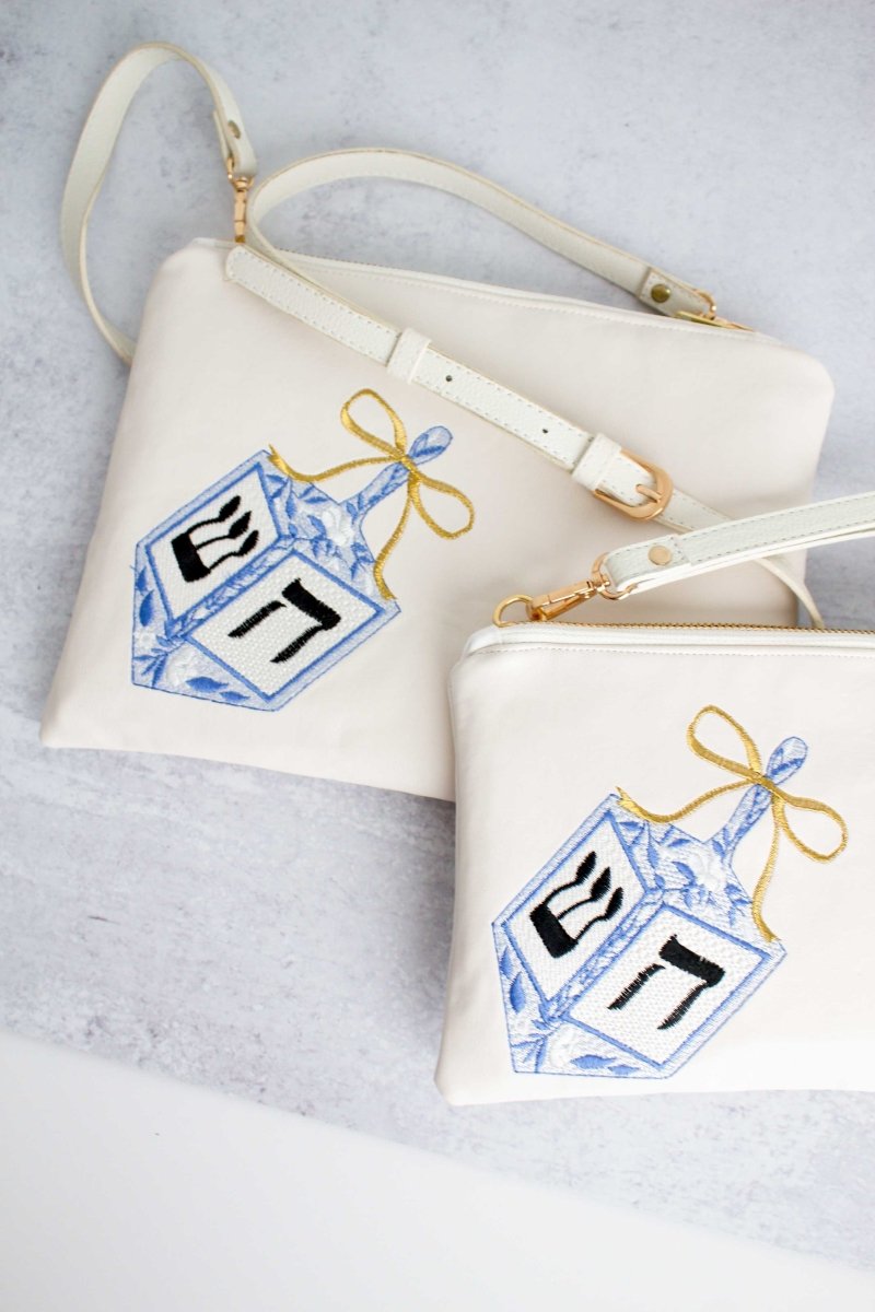 Chinoiserie Dreidel Convertible Crossbody Wristlet+ with Compartments - Modern Makerie