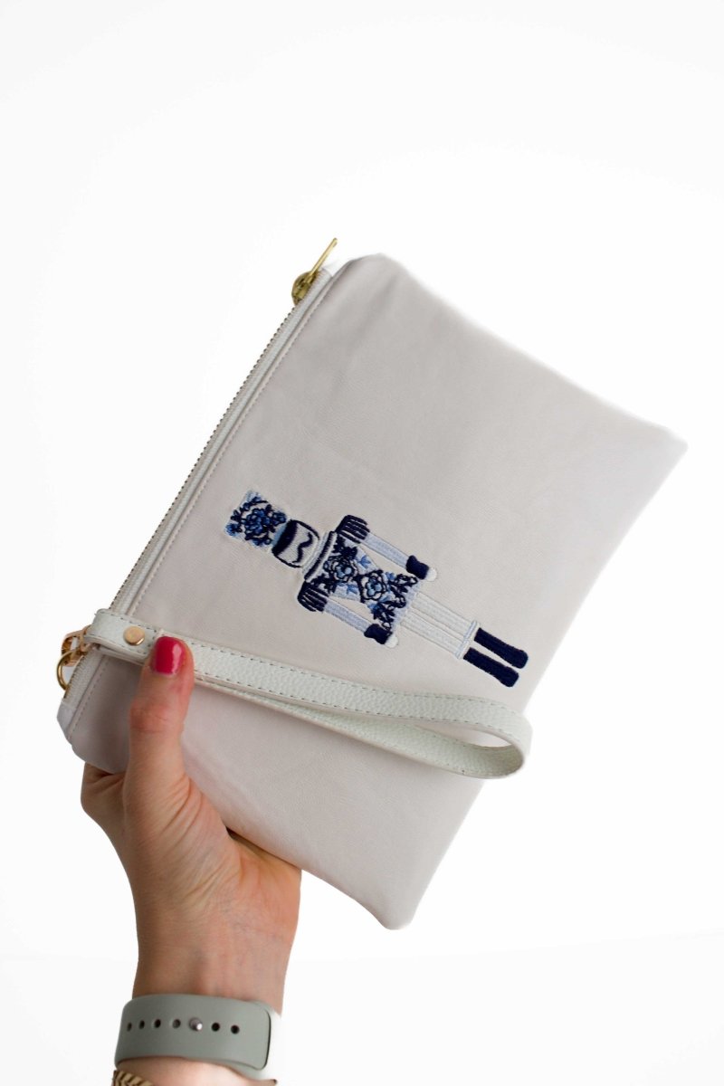 Chinoiserie Nutcracker Convertible Crossbody Wristlet+ with Compartments - Modern Makerie