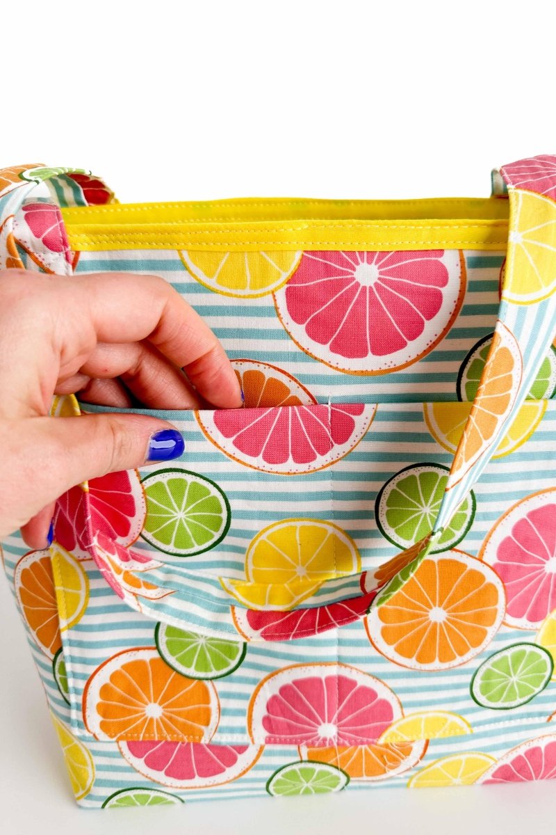Citrus Stripe Mini Leak - proof Tote Bag - Modern Makerie