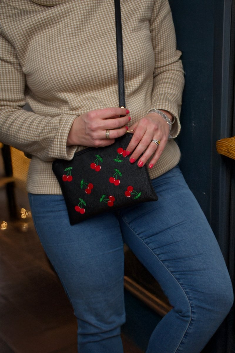 Classic Cherry Bomb Convertible Crossbody Wristlet+ - Modern Makerie