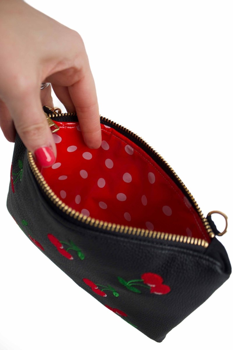 Classic Cherry Bomb Convertible Crossbody Wristlet+ - Modern Makerie