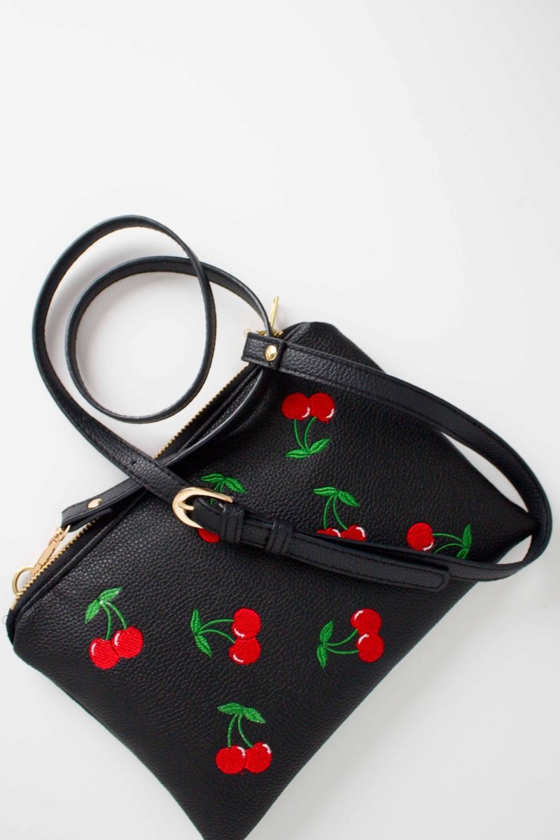 Classic Cherry Bomb Convertible Crossbody Wristlet+ - Modern Makerie