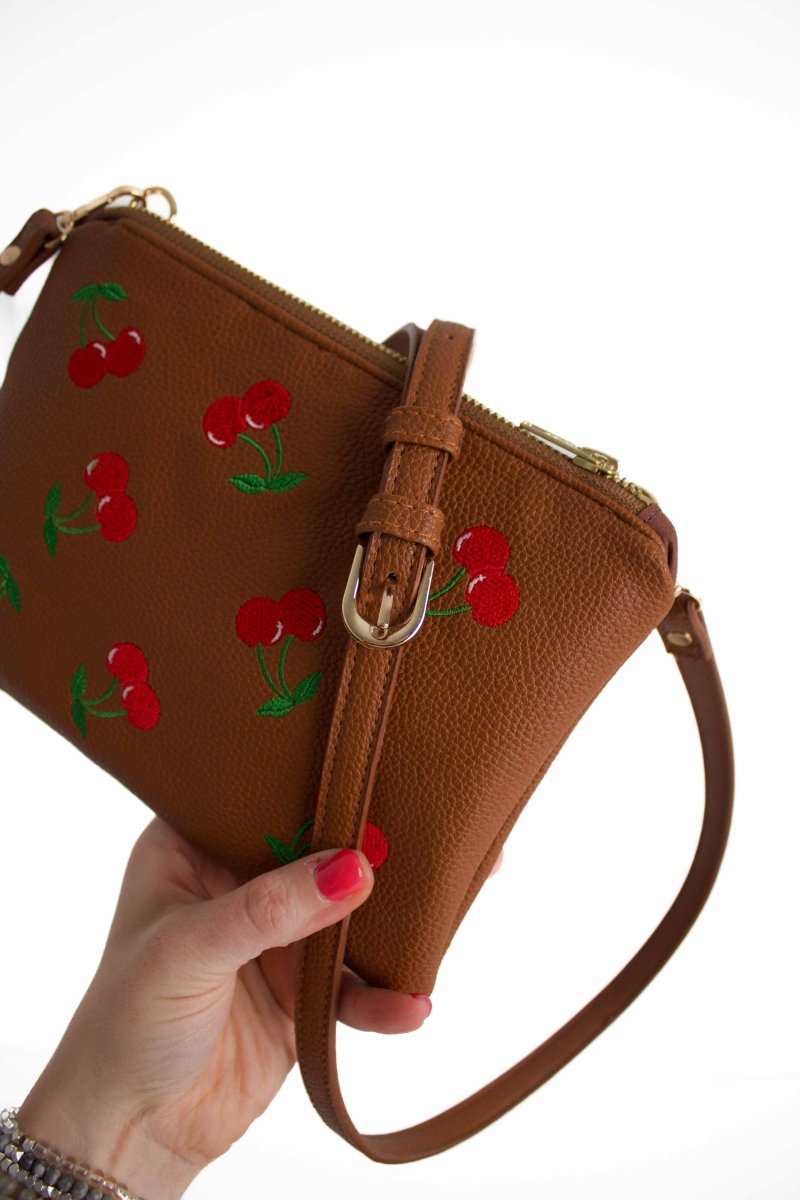 Classic Cherry Bomb Convertible Crossbody Wristlet+ - Modern Makerie