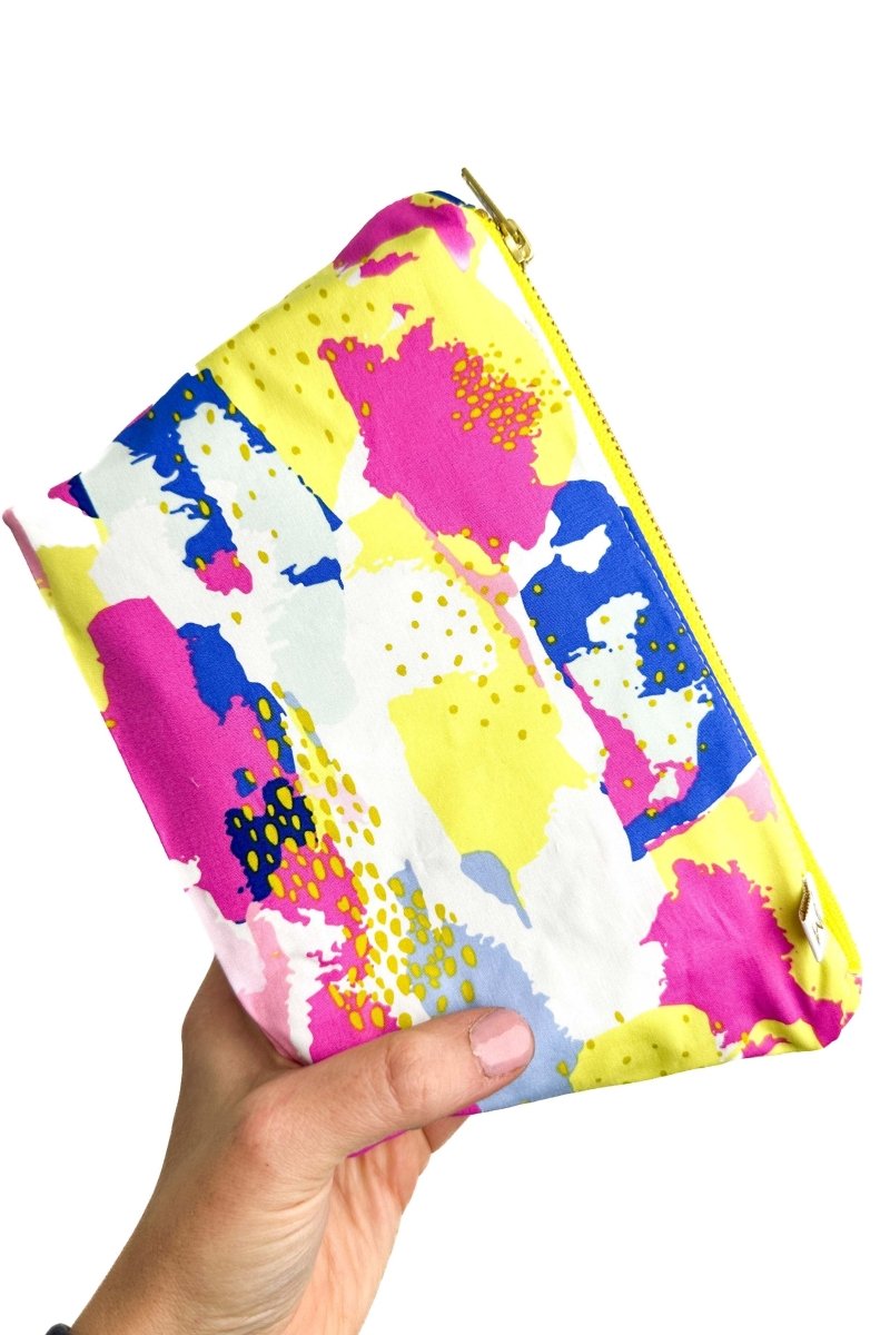 Colorful Abstract Mini Maxx Cosmetic Bag - Modern Makerie