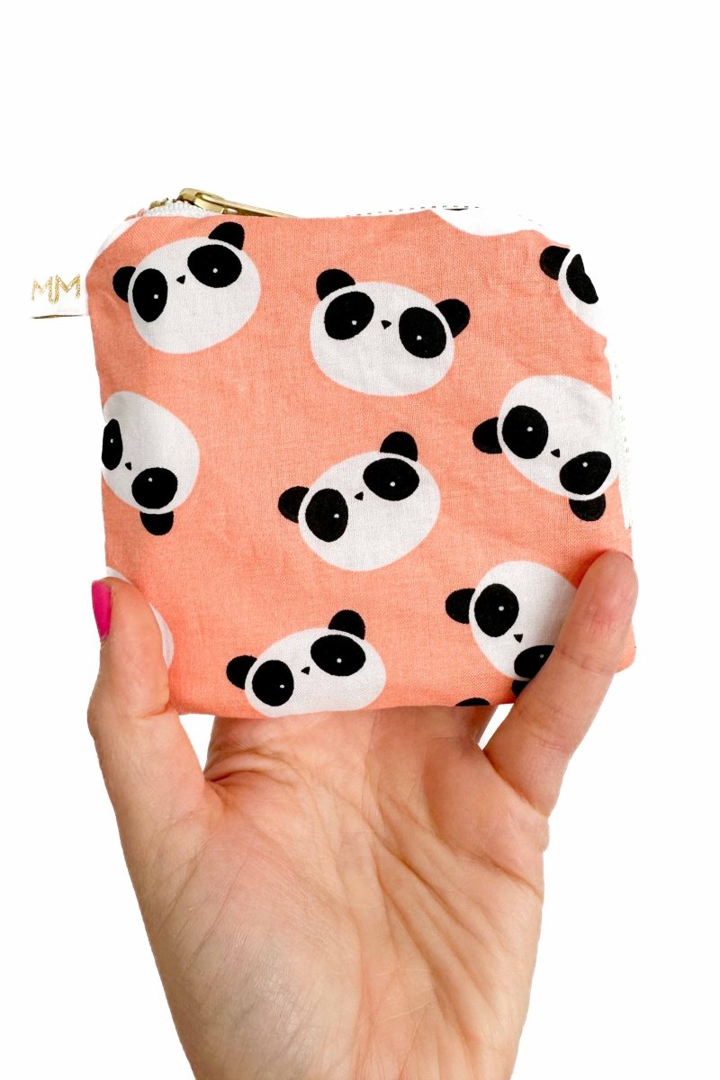 Coral Panda Mini Travel Pouch - Modern Makerie