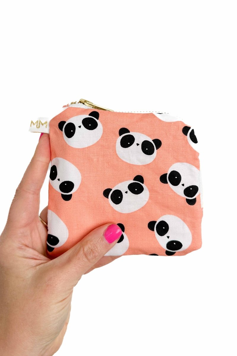 Coral Panda Mini Travel Pouch - Modern Makerie