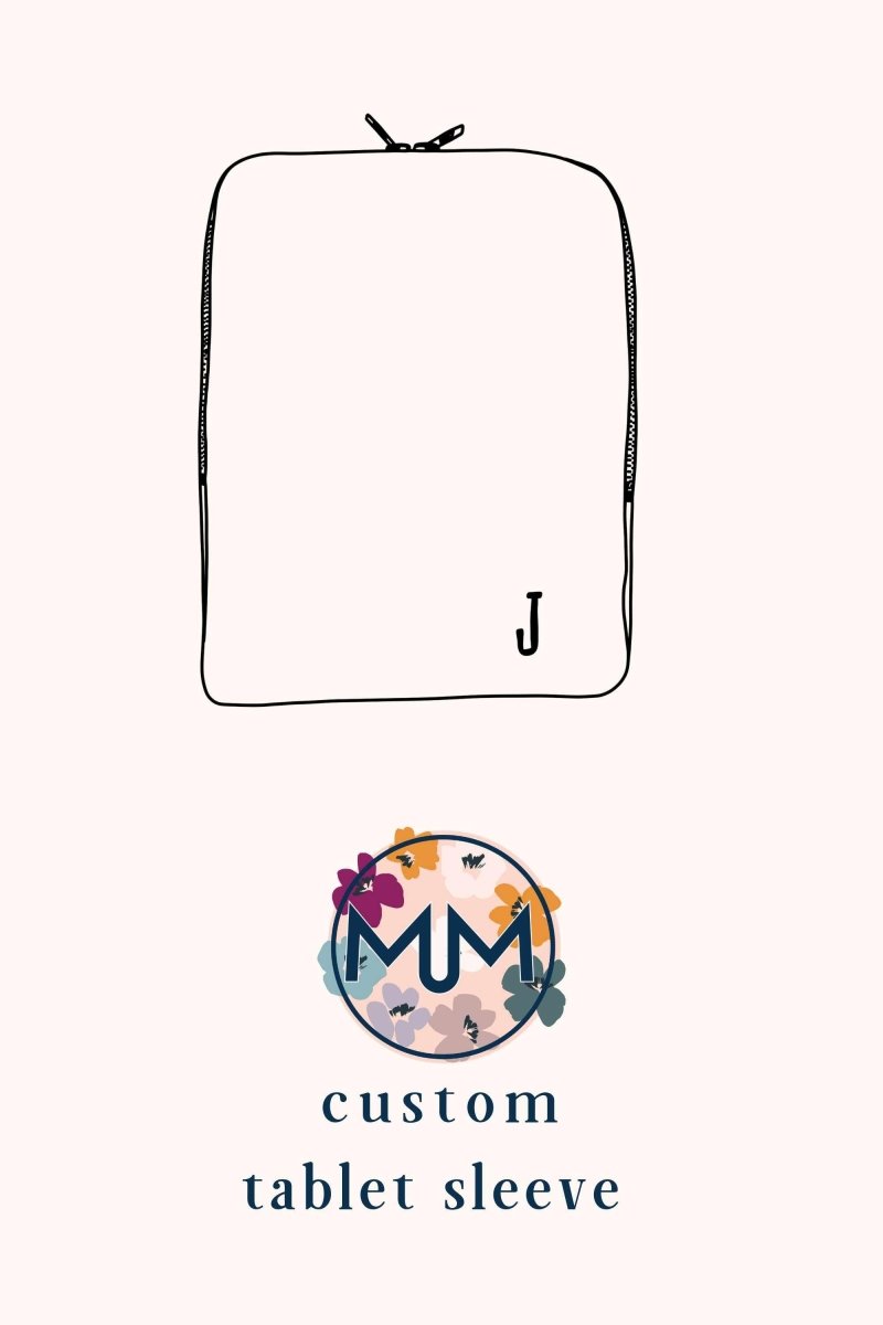 Tablet Cover Customize Custom Tablet Sleeve – Padded iPad Case with Embroidery | Modern Makerie