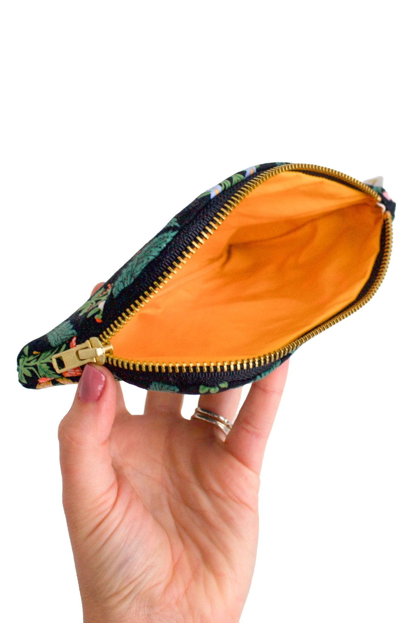 Darling Dahlia Canvas Everyday Essentials & Makeup Pouch - Modern Makerie