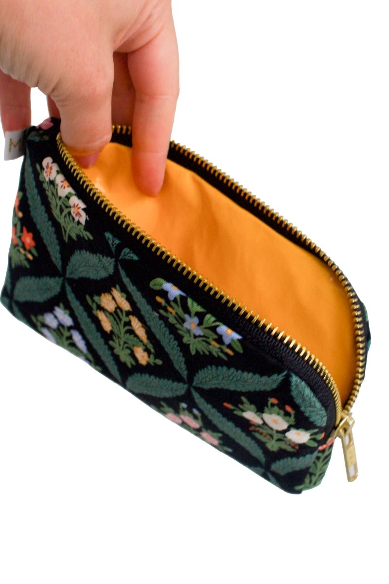 Darling Dahlia Canvas Everyday Essentials & Makeup Pouch - Modern Makerie